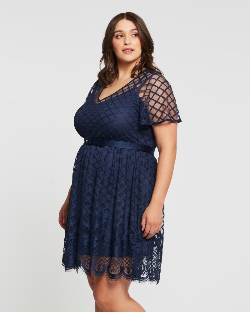 Torrid blue lace dress clearance